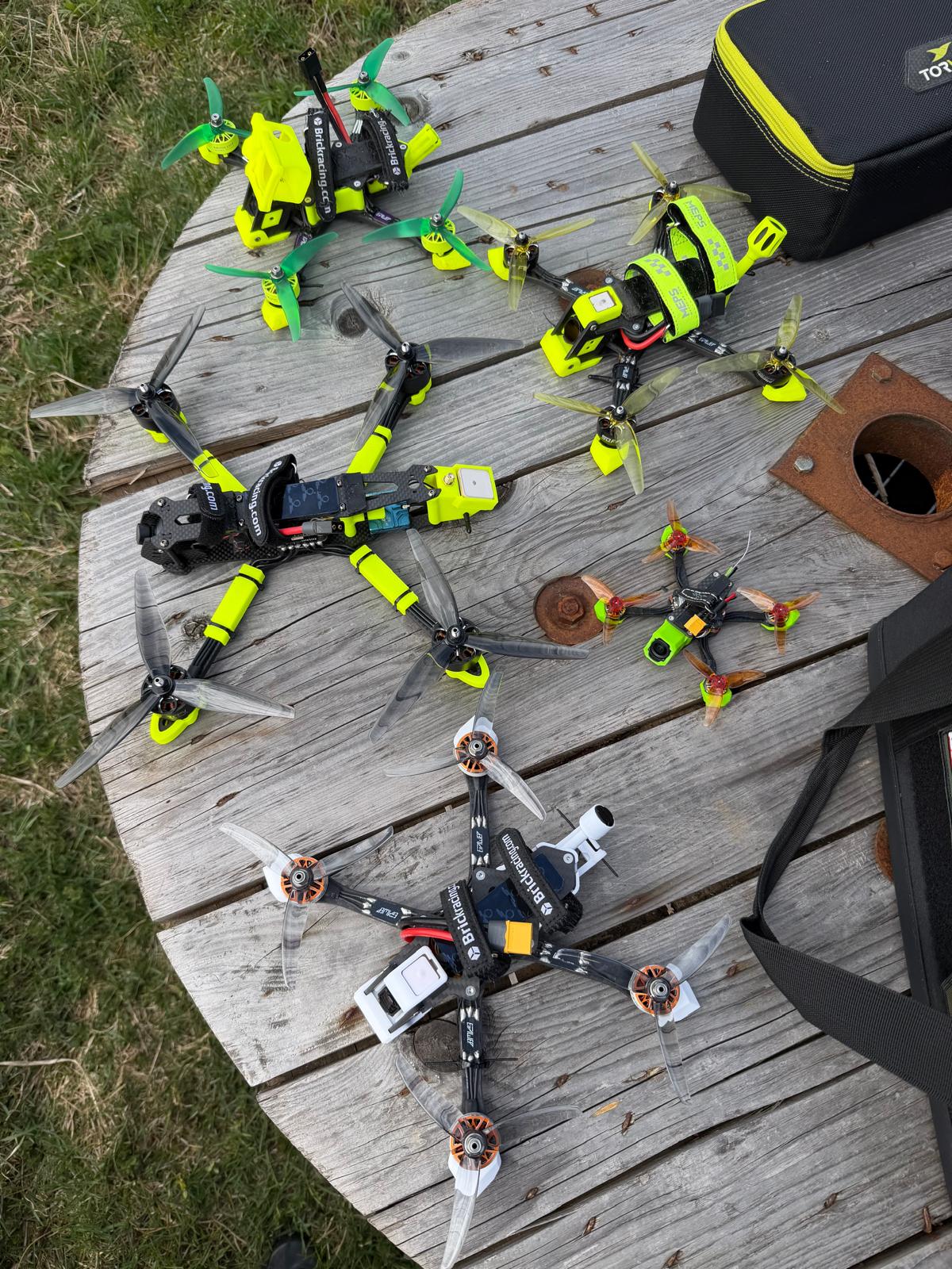 FPV drone kit on a table at Polygon X